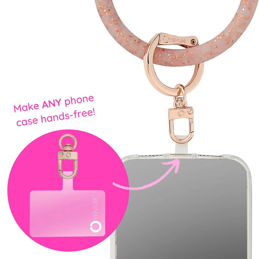 THE HOOK ME UP ROSE GOLD Oventure Personal accessories ph-hu-rg-phone-connector-rose-gold-confetti