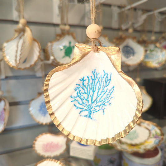 Sea Fan Shell Ornament - Turquoise DogFish Designs 13 Home rn-image_picker_lib_temp_292134fb-40df-4fb9-ad6f-649bd5d3c502