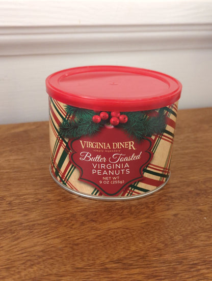 9 oz Holiday Plaid Butter Toasted Virginia Peanuts Virginia Diner Gourmet rn-image_picker_lib_temp_3568708e-81f6-41c7-a2d9-403883da85d6