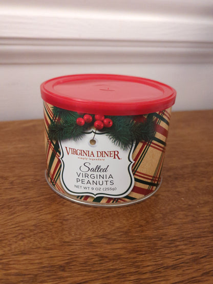 9 oz Holiday Plaid Salted Virginia Peanuts Virginia Diner Gourmet rn-image_picker_lib_temp_76055ba2-9d8b-41e7-a8a3-5c4659b9f746