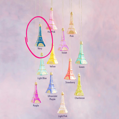 Rainbow Eiffel Tower Ornament