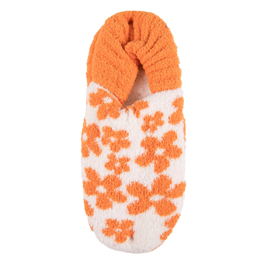 Slipper Sock - Orange Daisy