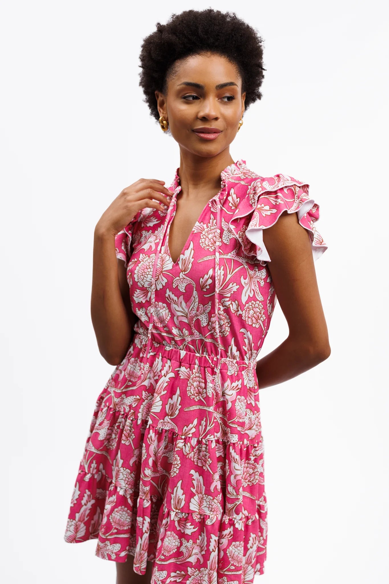 The Maeve Dress Tuileries Bloom Pink Small