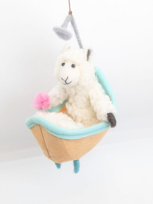 Bathtub Critter Wool Ornament - Sheep GlITTERVILLE Holiday the-painted-cottage-cute-animal-holiday-christmas-ornament-home-decor-edgewater-maryland-boutique-gift-shop-1-54