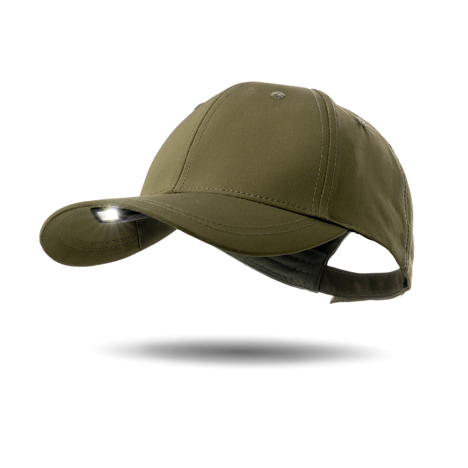 Night Scope MagnaLite Pro Cap - Olive DM Merchandising PERSONAL ACCESSORIES the-painted-cottage-fathers-day-gift-ideas-edgewater-maryland-cap-hat-led-light-running-jog-night-15