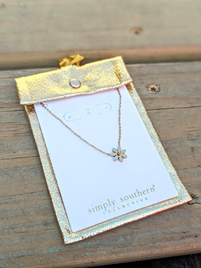 SS Dainty Necklace - Flower Simply Southern Jewelry the-painted-cottage-shop-holiday-jewelry-simply-southern-annapolis-sealife-nautical-annapolis-gift-boutiqe-10-110