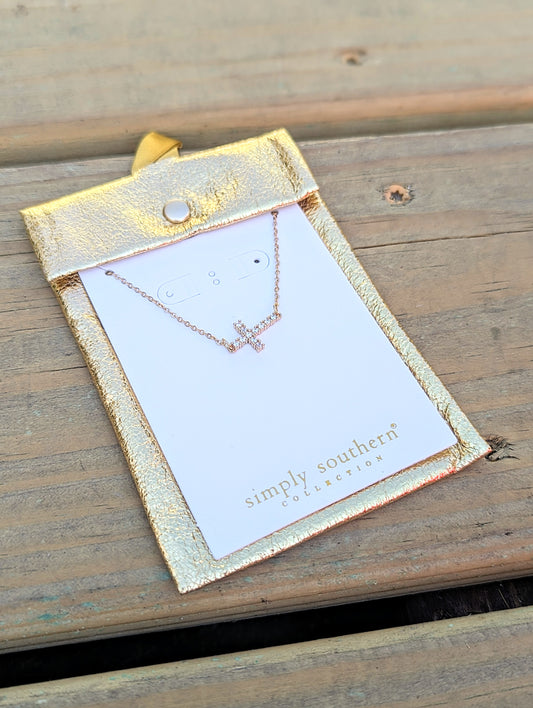 SS Dainty Necklace - Cross Simply Southern Jewelry the-painted-cottage-shop-holiday-jewelry-simply-southern-annapolis-sealife-nautical-annapolis-gift-boutiqe-10-114