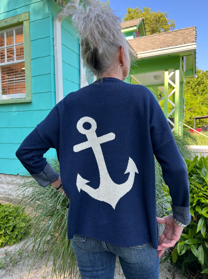 MARYLAND ANCHOR SWEATER NAVY TOWN PRIDE APPAREL Womens Apparel the-painted-cottage-womens-apparel-best-of-annapolis-maryland-1