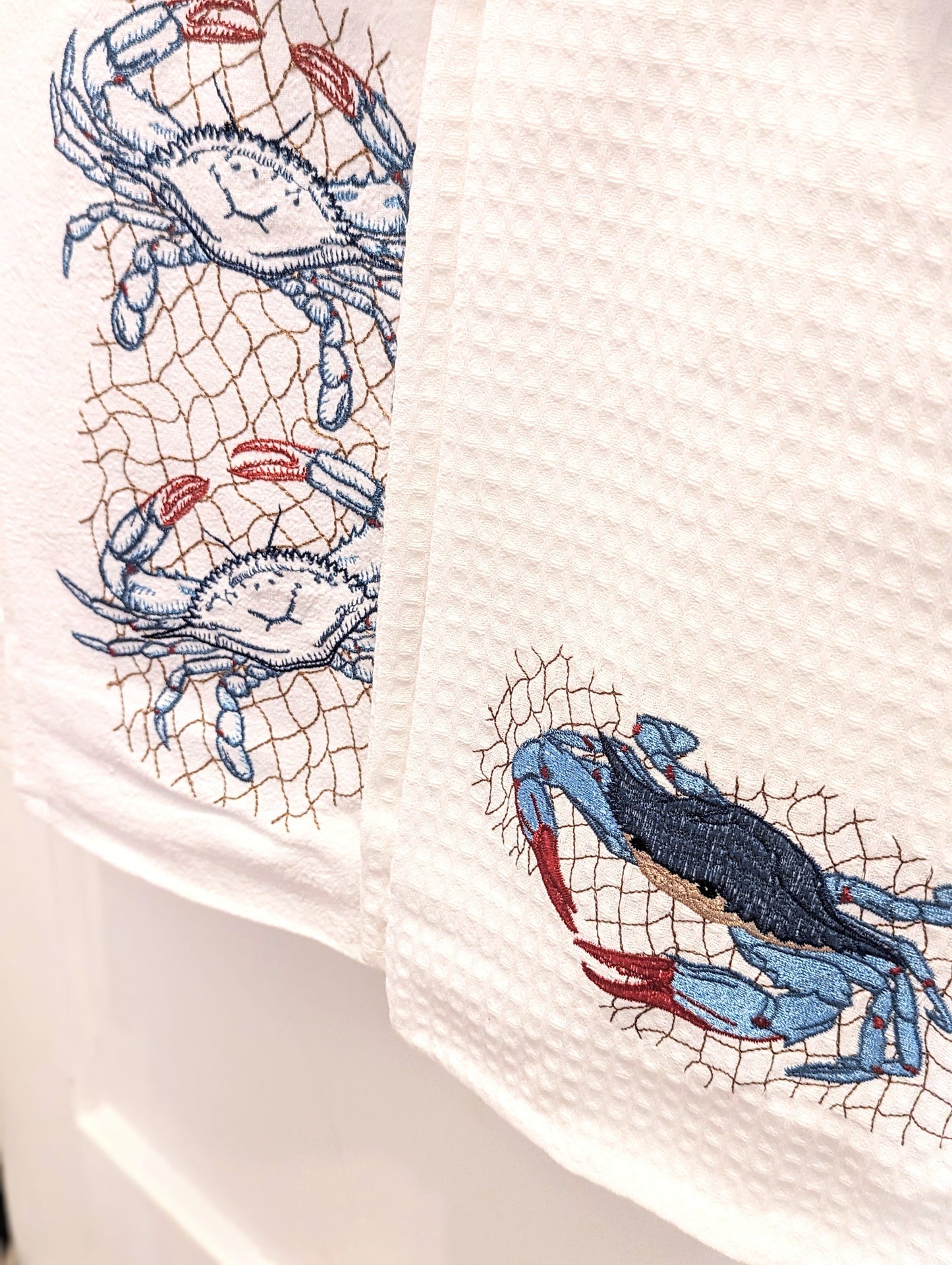 maryland blue crabs tea towel, cute gift ideas, home decor shop the painted cottage edgewater boutique store