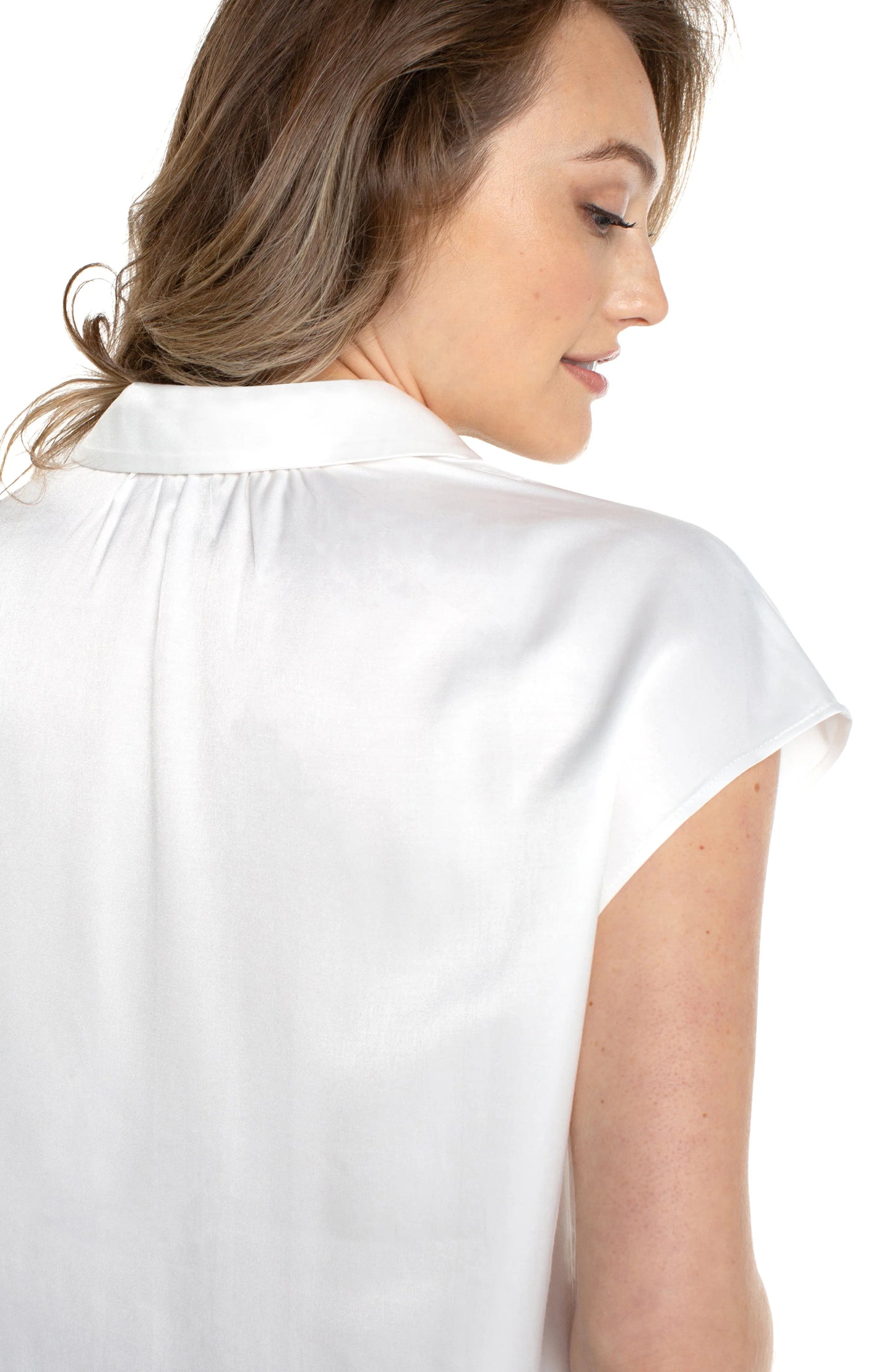 Button Front Dolman Sleeve Blouse - White Liverpool Womens Apparel unnamed_28_66fc30b9-853a-4569-8b5c-e25a933f6d4d