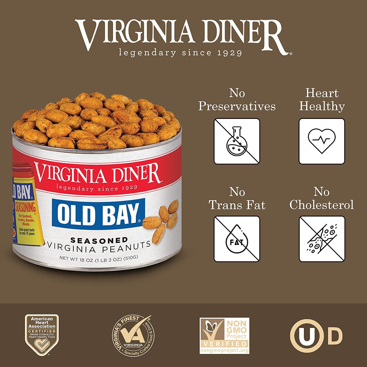 Old Bay Seasoned Peanuts 9oz Virginia Diner Gourmet virginia-diner-nuts-edgewater-maryland-shop-painted-cottage-2