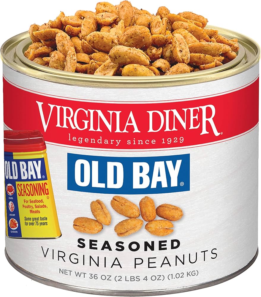 Old Bay Seasoned Peanuts 9oz Virginia Diner Gourmet virginia-diner-nuts-edgewater-maryland-shop-painted-cottage