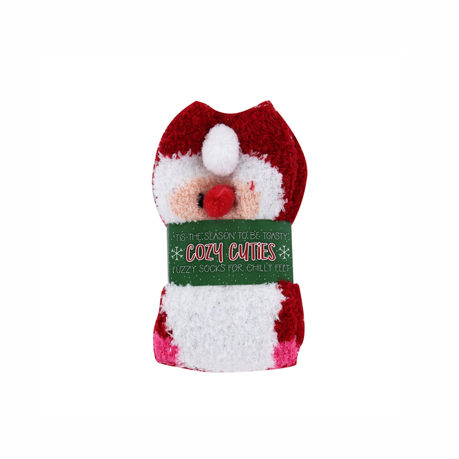 Cozy Cuties Fuzzy Holiday Socks - Santa DM Merchandising Holiday x-sock2_03