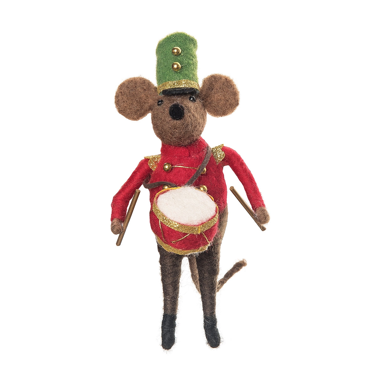 Mouse Drummer Fabric Figurine C & F ENTERPRISES Holiday xfgs77536