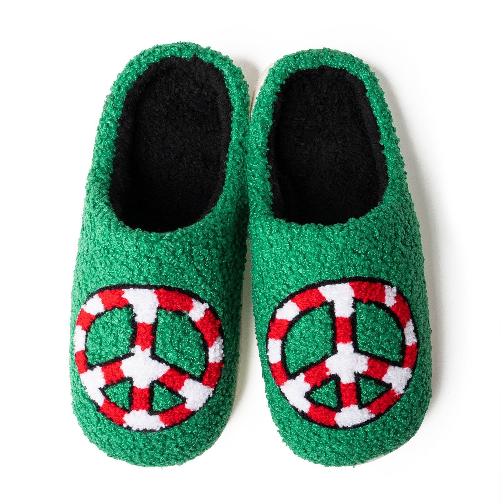 Holiday Lounge Out Loud Super Comfy Slippers- Peace of Peppermint Large DM Merchandising Holiday xtlflol-b-pp_01