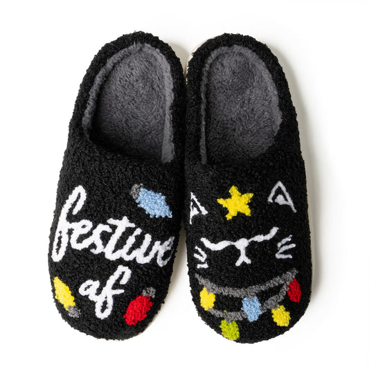 Holiday Lounge Out Loud Super Comfy Slippers- Festive AF Large DM Merchandising Holiday xtlflol-u24_05