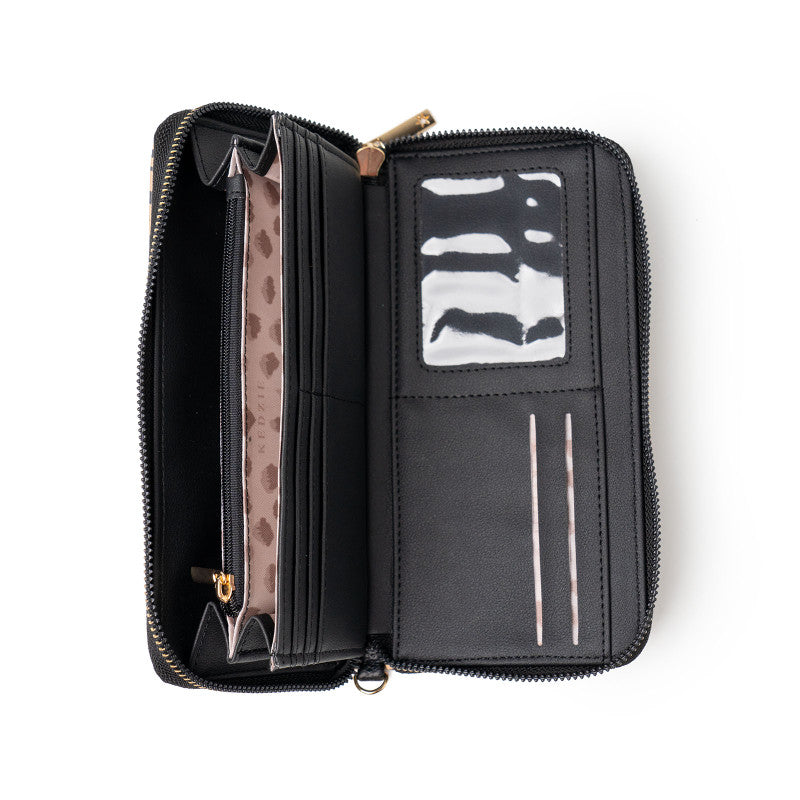 Kedzie Eclipse Zip-Around Clutch - Black DM Merchandising Bags zip_around_2fe9c335-c5ce-4c1b-9c05-03977d92de1e