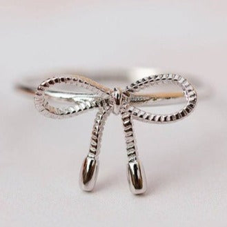 BOW SILVER RING
