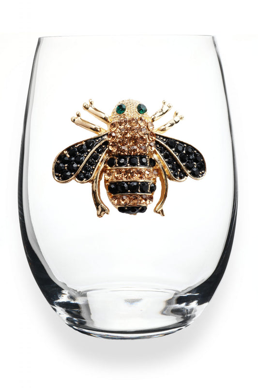 QUEEN BEE JEWELED STEMLESS THE QUEEN'S JEWELS DRINKWARE 2021-Bee-Jeweled-Stemless-Wine-Glass-scaled