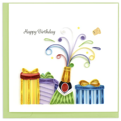 Birthday Champagne Quill Card QUILLING CARD LLC Cards 21st-birthday-card-fun-cute-drinks-annapolis-md