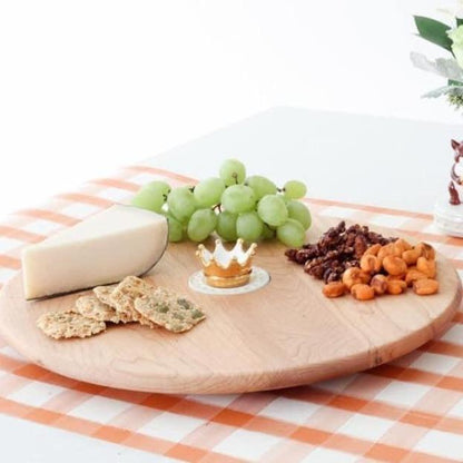 Maple Lazy Susan made to hold any Nora Fleming mini, stylish serving board features the signature ivory stoneware accent and pearl design. Shop The Painted Cottage in Edgewater MD.