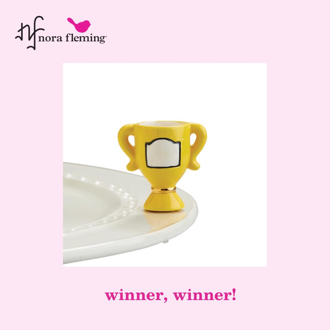 A275 Winner, Winner! Mini Yellow Trophy by Nora Fleming, Collectable Home & Kitchen Decor at The Painted Cottage located in Annapolis, Maryland in Edgewater.