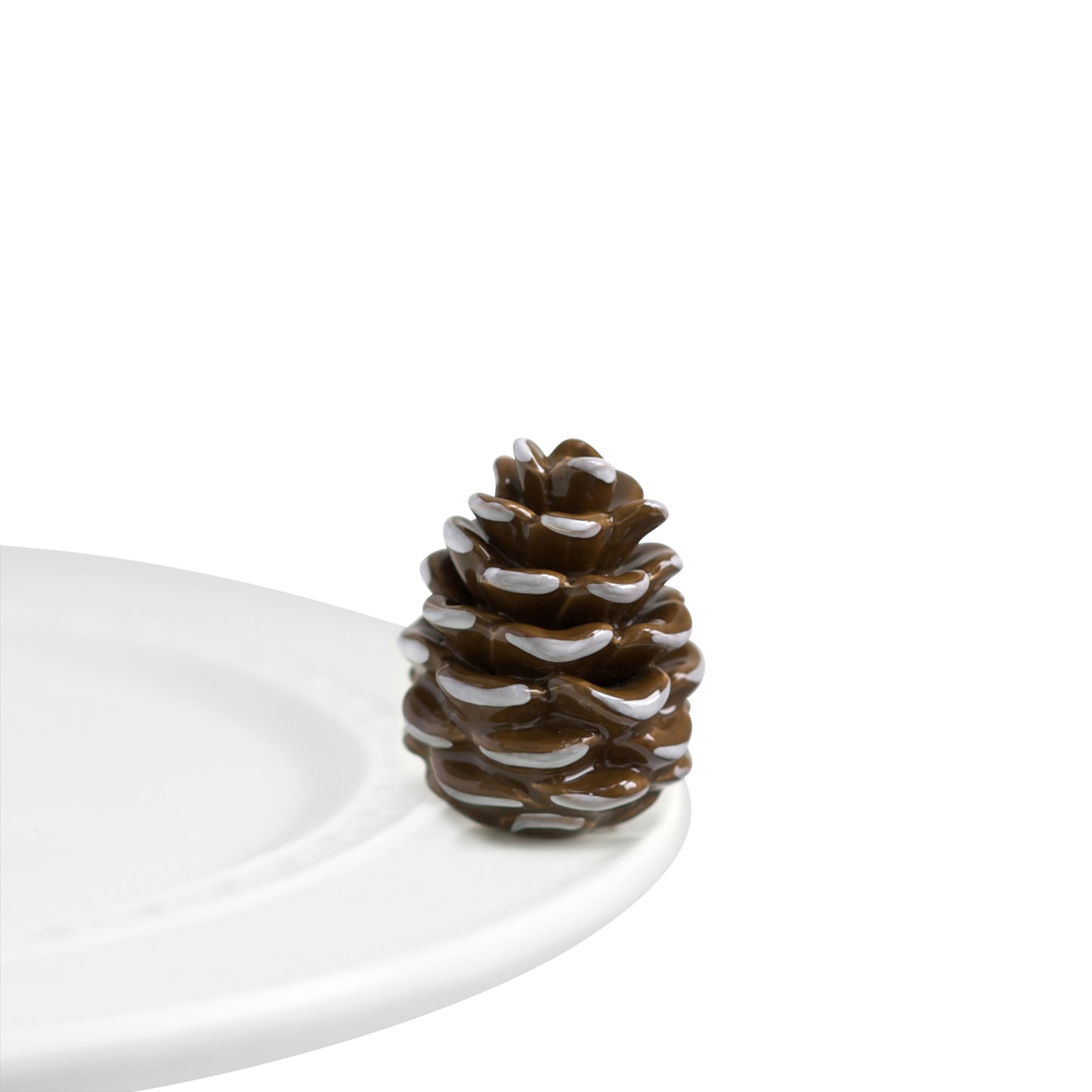 NF Pretty Pinecone Mini Nora Fleming Home A110-brwn-wht-pinecone