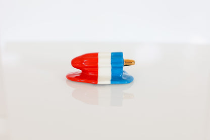 A279 NF Keep Cool red, white and blue with gold accent melting popsicle. Shop at The Painted Cottage in Edgewater MD.