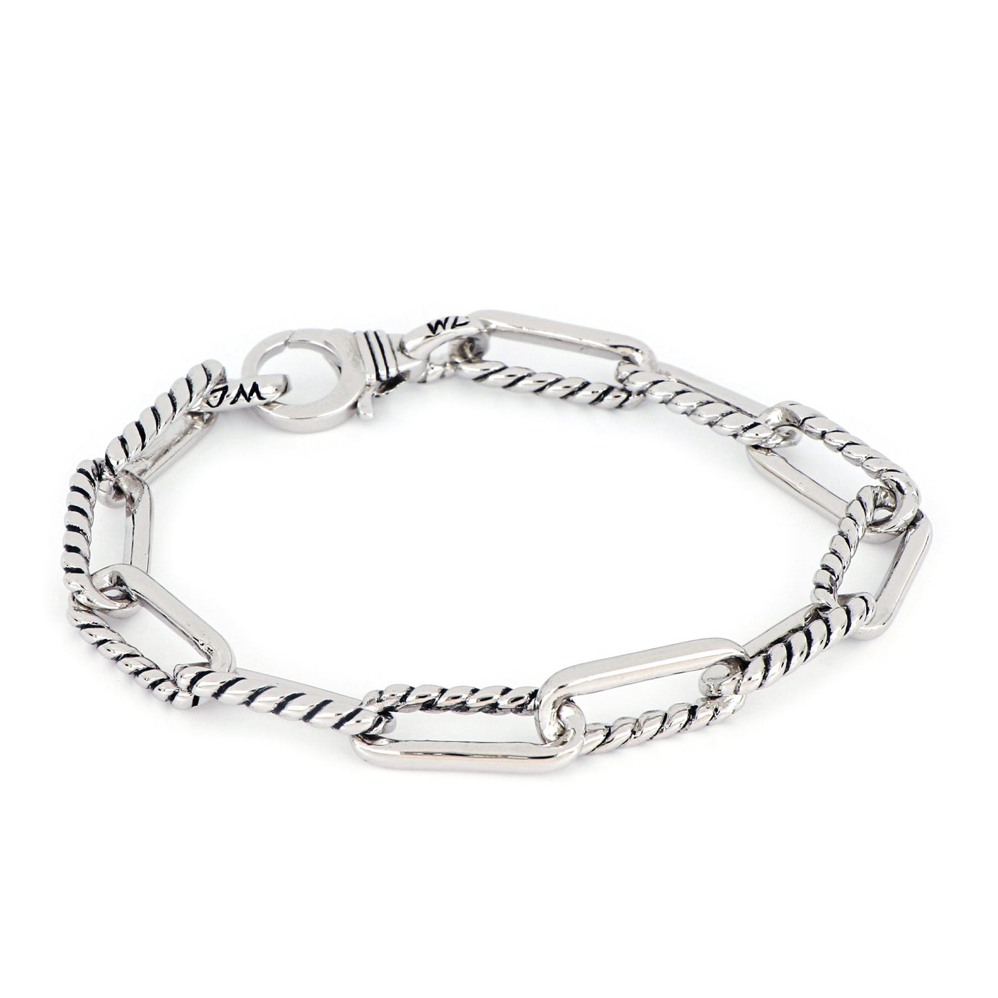 Diamante JM Large Link Bracelet | Rhodium