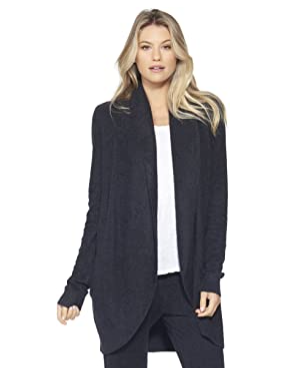 Barefoot Dreams Cozychic Lite Circle Cardi - Black Black Barefoot Dreams Womens Apparel BAREFOOT-DREAMS-ANNAPOLIS-MD2