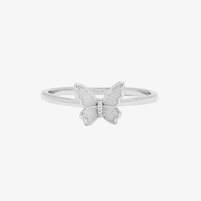 Butterfly In Flight Ring Silver