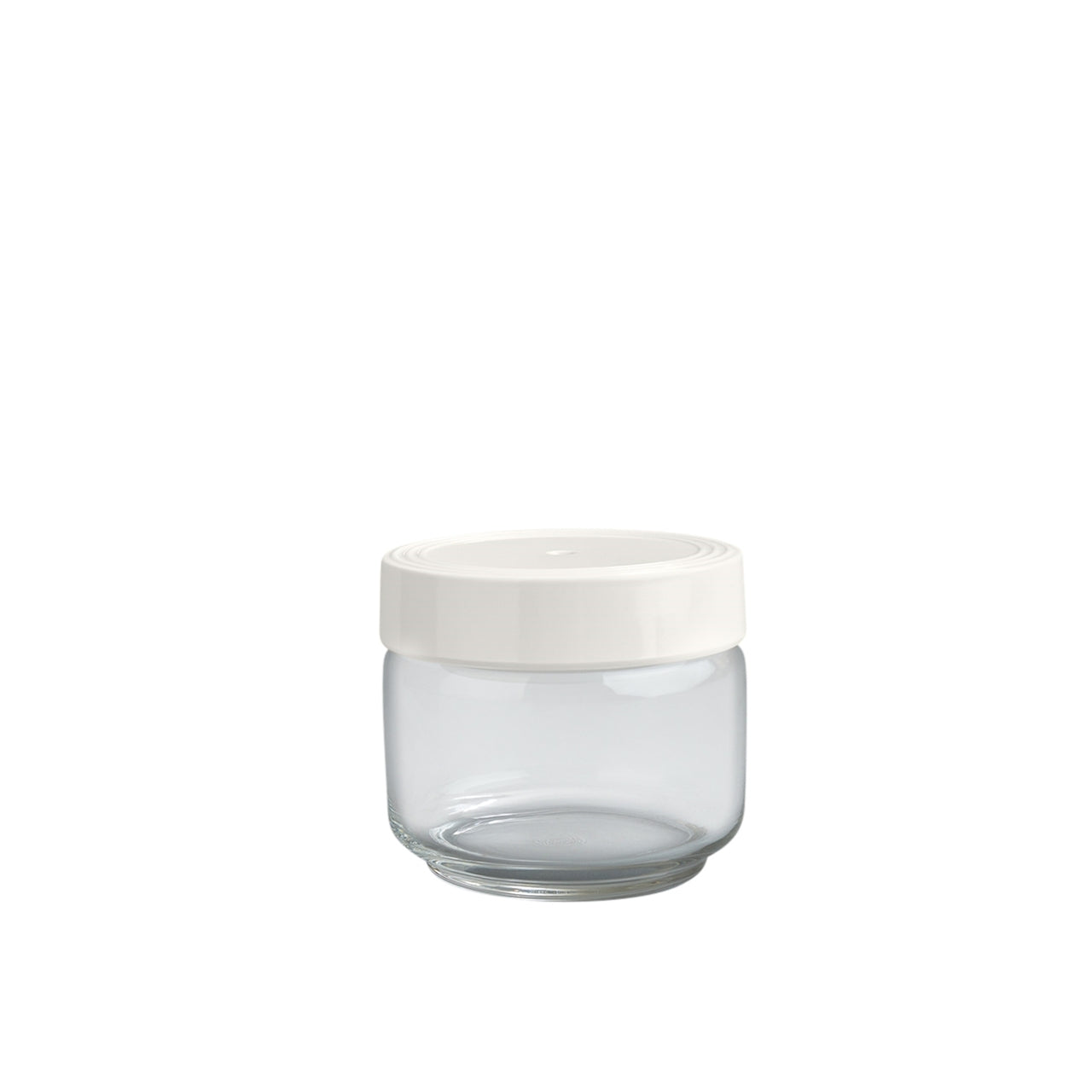 C9A Small Canister by Nora Fleming. 3.5" x 3" glass canister features pinstripe melamine lid. Shop at The Painted Cottage a Maryland Boutique