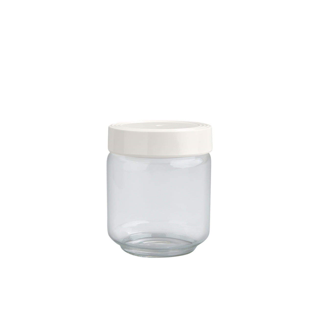 C9B Medium Canister by Nora Fleming. 3.5" x 4.5" glass canister features pinstripe melamine lid. Shop at The Painted Cottage a Maryland Boutique