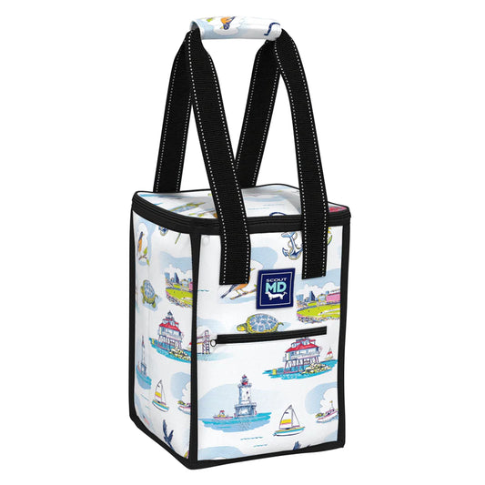 Maryland Pleasure Chest by Scout features wrapped, reinforced handles, zipper closure to keep drinks cooler for longer. Heat-sealed, PVC-free liner, exterior zipper, slip pocket on back. 9"W X 13"H X 9"D. Shop at The Painted Cottage in Edgewater, MD.