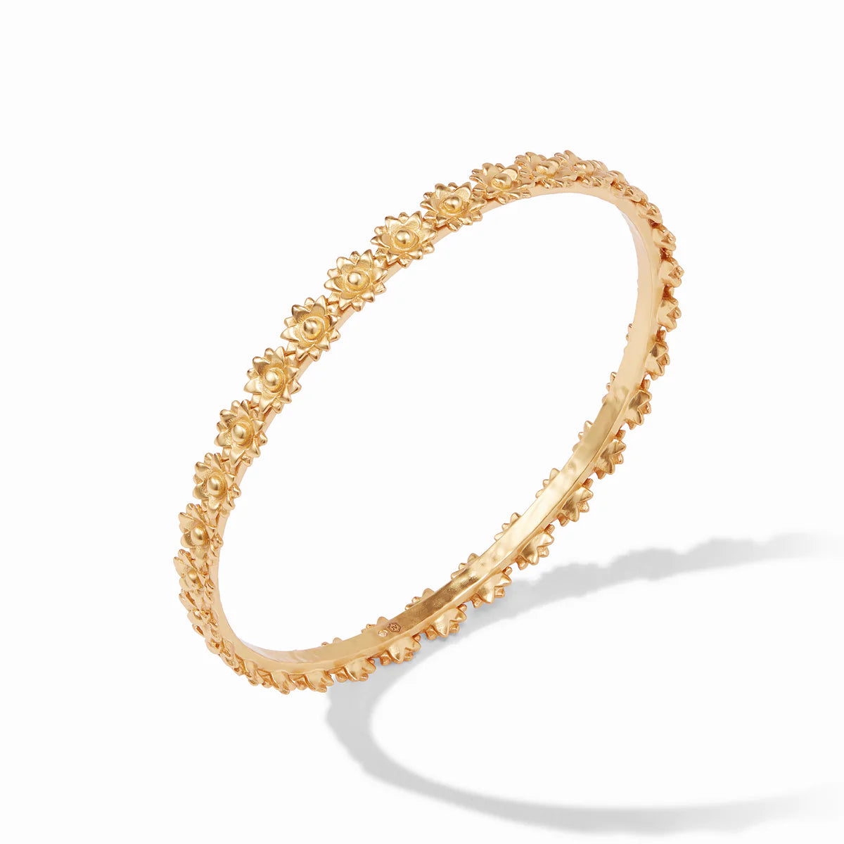 Flora Stacking Bangle by Julie Vos. Gold-plated daisy chain makes this bangle feel fresh, fun, and even better in multiples. Shop at The Painted Cottage in Edgewater, MD.