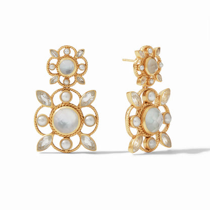 Monaco Statement Earring Iridescent Clear Crystal