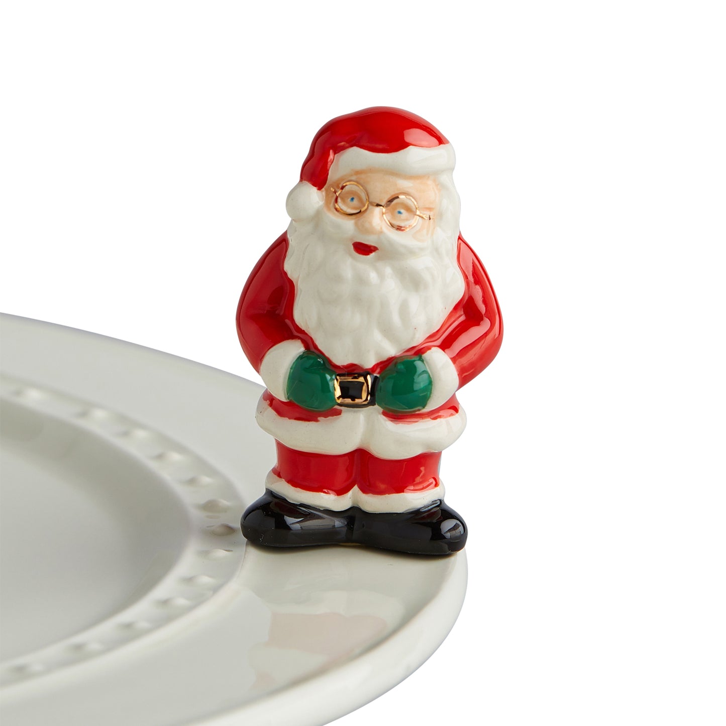 A259 Nora Fleming Father Christmas Mini. Shop at The Painted Cottage in Edgewater MD.