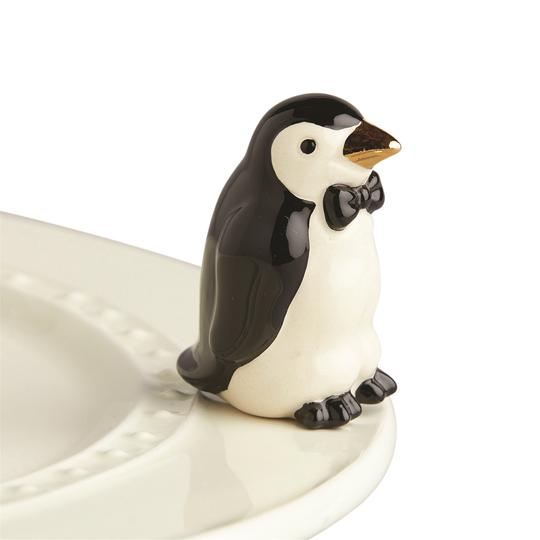 A237 Nora Fleming Tiny Tuxedo mini. Blk/wh penguin with gold beak at The Painted Cottage in Annapolis