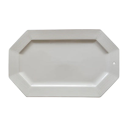 new 2023 nora fleming dishware pinstripe octagonal platter  for home decor and entertaining sold at the painted cottage in edgewater maryland