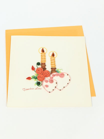 Timeless Love Candles Quill Card