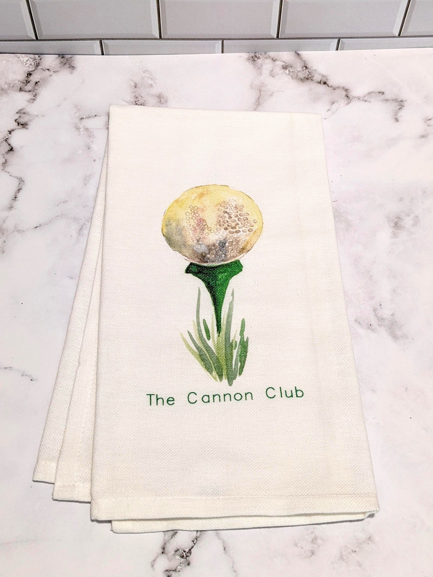 THE CANNON CLUB GOLF TEA TOWEL