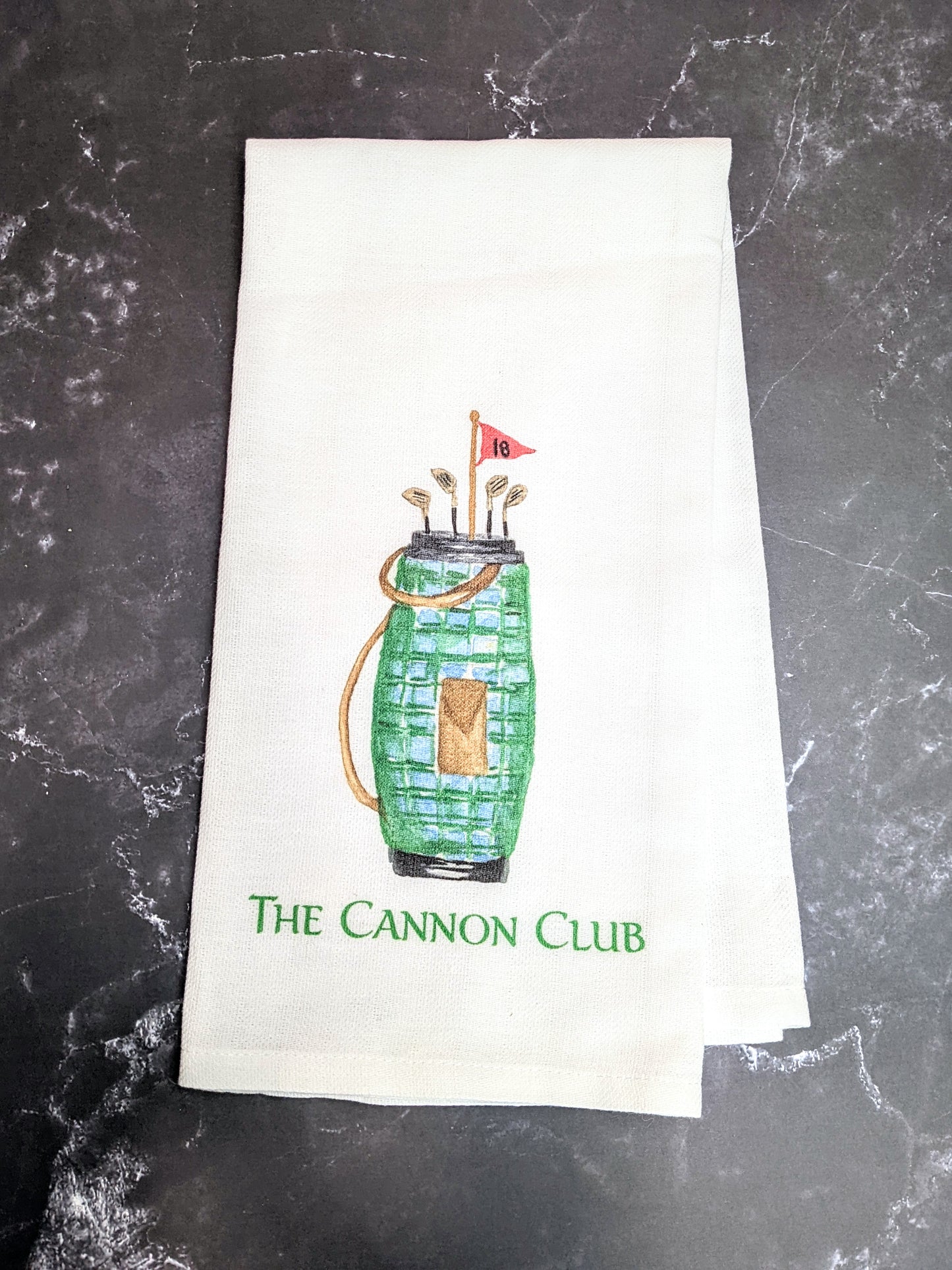 The Cannon Club Golf Bag Tea Towel