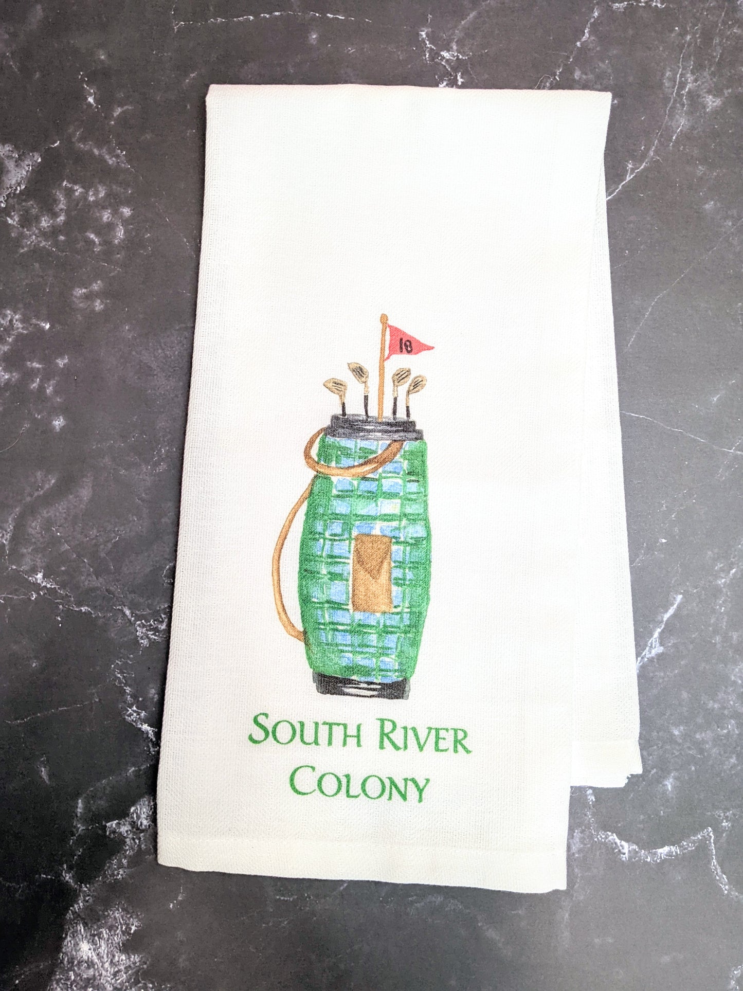 SOUTH RIVER COLONY GOLF BAG TEA TOWEL