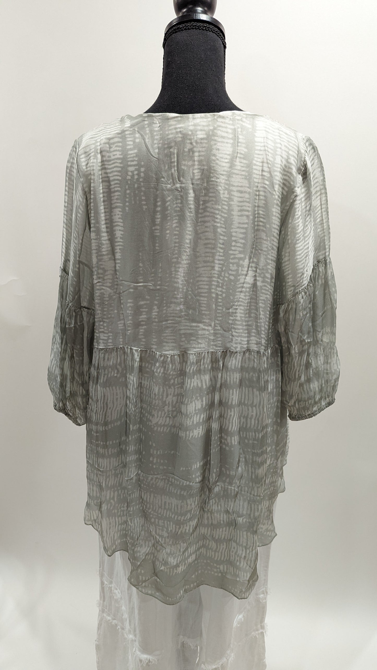 SILVER SILK TUNIC