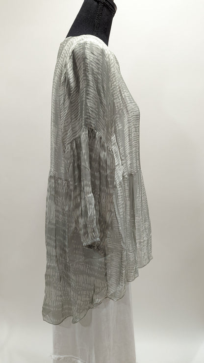 SILVER SILK TUNIC