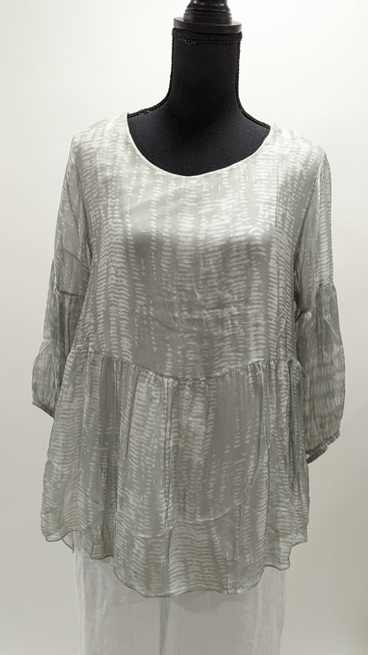 SILVER SILK TUNIC