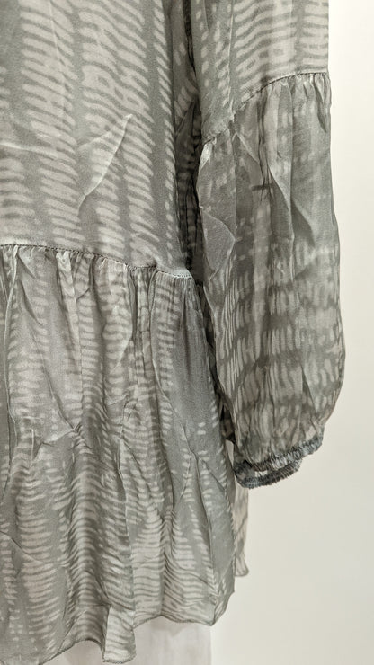 SILVER SILK TUNIC