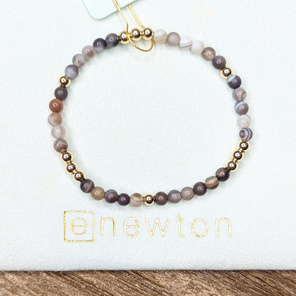 WORTHY 4MM BEAD BOTSWANA AGATE