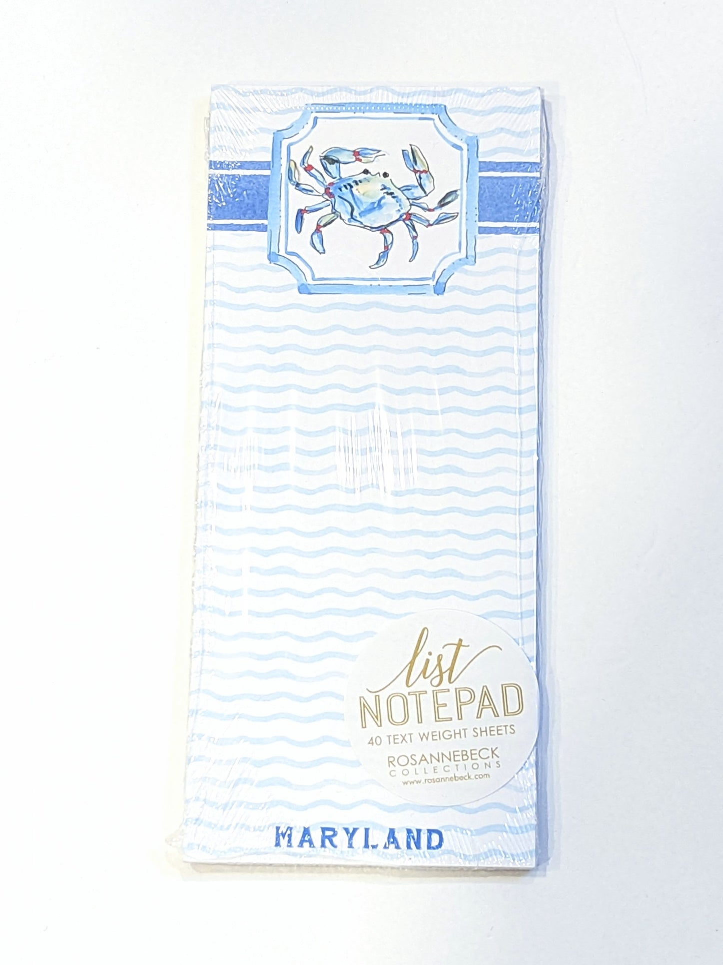 SKINNY NOTEPAD | Maryland Crab
