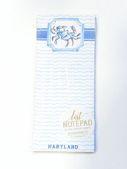 SKINNY NOTEPAD | Maryland Crab